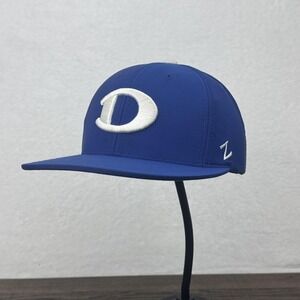 Zephyr Hat Cap Fitted Mens Small D Embroidered American‎ Flag Polyester Baseball